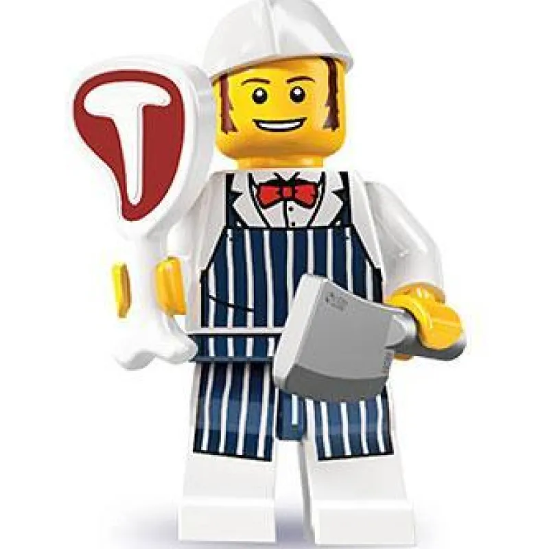 Collectible Minifigures>The Brick Show Shop Butcher - LEGO Series 6 Collectible Minifigure (2012)