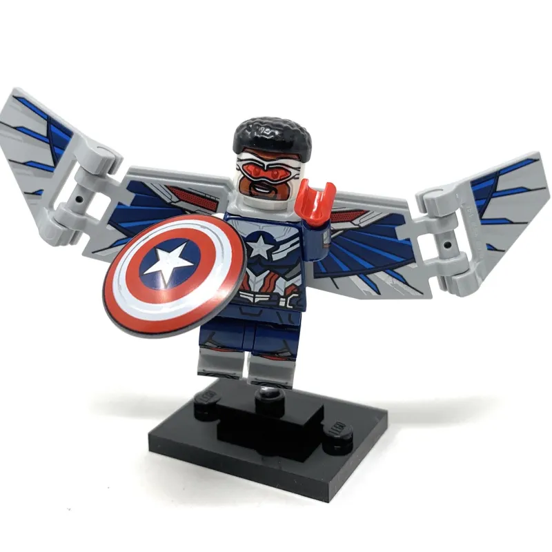 Collectible Minifigures>The Brick Show Shop Captain America (Sam Wilson) - LEGO Marvel Collectible Minifigure (Ser