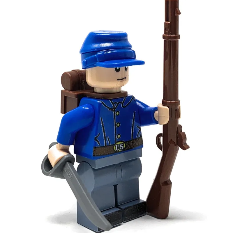 B3 Customs | Custom Lego Military Minifigures>The Brick Show Shop Civil War Union Soldier Minifig made using LEGO parts - B3 Customs