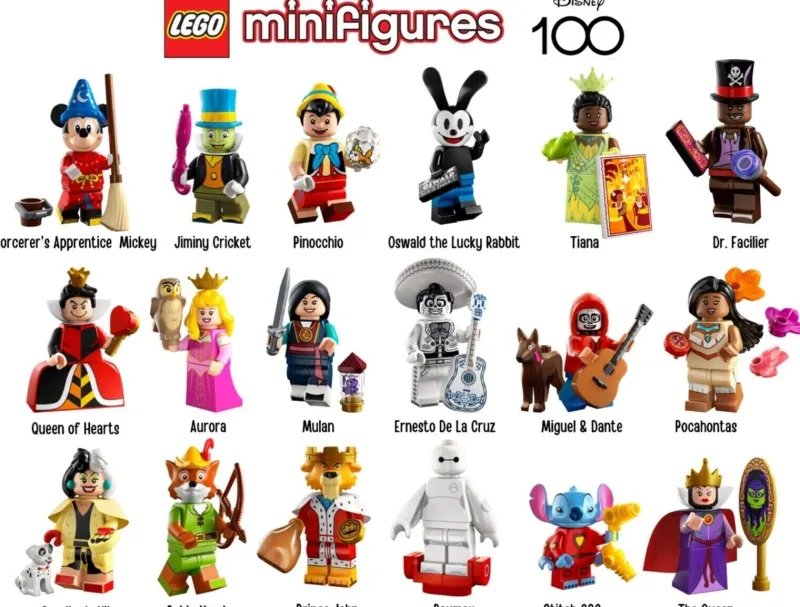 Disney | Collectible Minifigures>The Brick Show Shop Complete Set of 18 LEGO Disney 100 Collectible Minifigures 71038 (2023