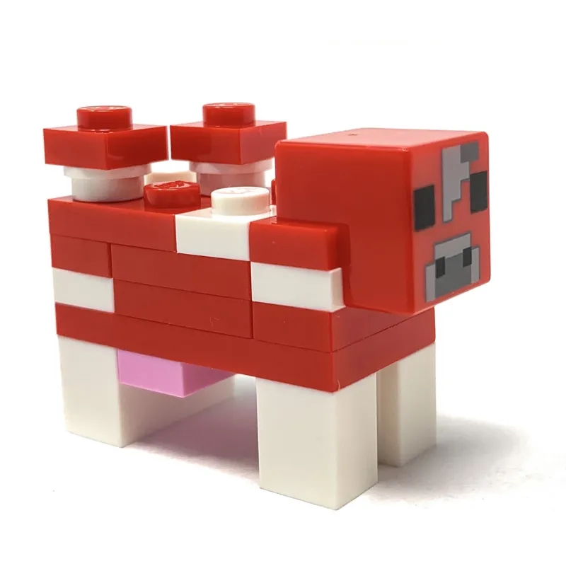 Minecraft>The Brick Show Shop Cow (Mooshroom) - LEGO Minecraft Minifigure (2014)