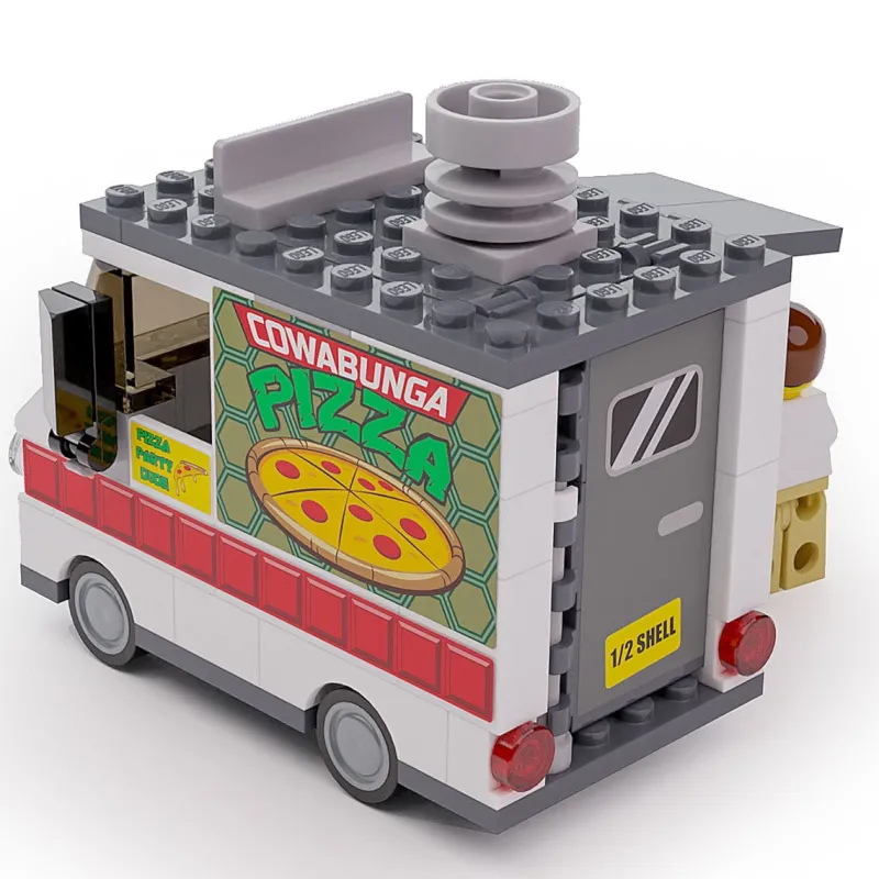 B3 Customs | Vehicles>The Brick Show Shop Cowabunga Pizza - B3 Customs® Food Truck w/ Minifigure