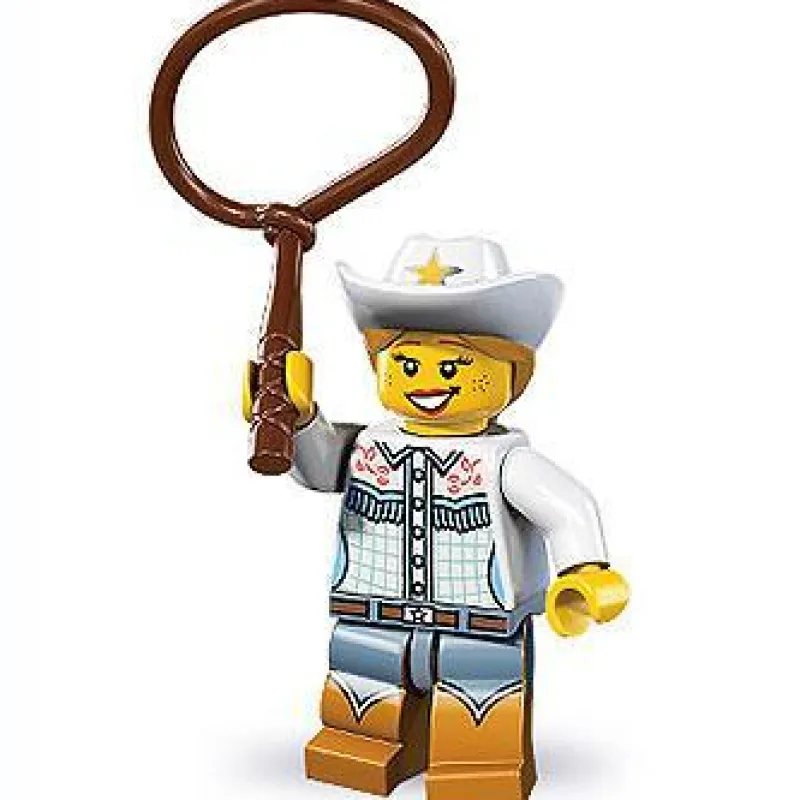 Collectible Minifigures>The Brick Show Shop Cowgirl - LEGO Series 8 Collectible Minifigure (2012)