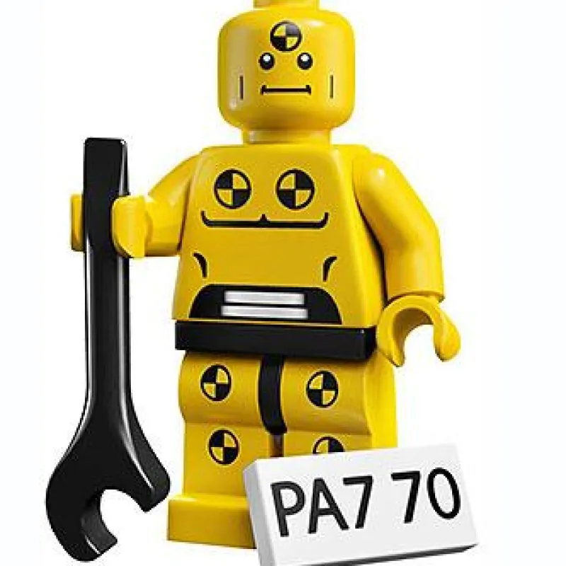 Collectible Minifigures>The Brick Show Shop Crash Test Dummy - Series 1 LEGO Collectible Minifigure (2010)