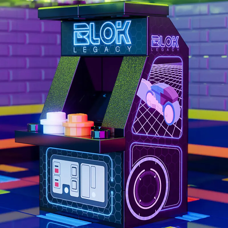 B3 Customs | Arcade>The Brick Show Shop Custom BLOK Legacy Arcade Machine made using LEGO parts