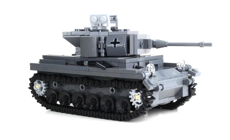 Military>The Brick Show Shop Deluxe Panzer WW2 Tank - Custom LEGO Military Set