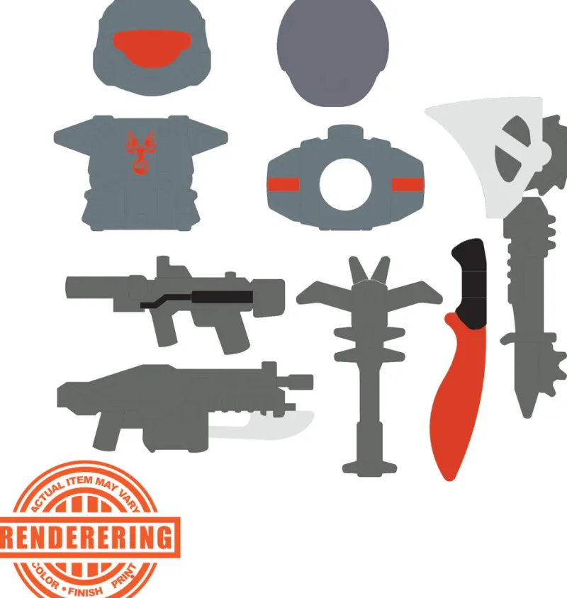 Brick Forge>The Brick Show Shop Desert USNC Shock Trooper Weapons Pack for LEGO Minifigures