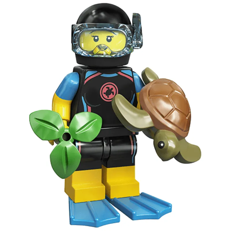 Collectible Minifigures>The Brick Show Shop Diver - LEGO Series 20 Collectible Minifigure