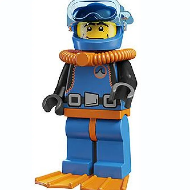 Collectible Minifigures>The Brick Show Shop Diver - Series 1 LEGO Collectible Minifigure (2010)