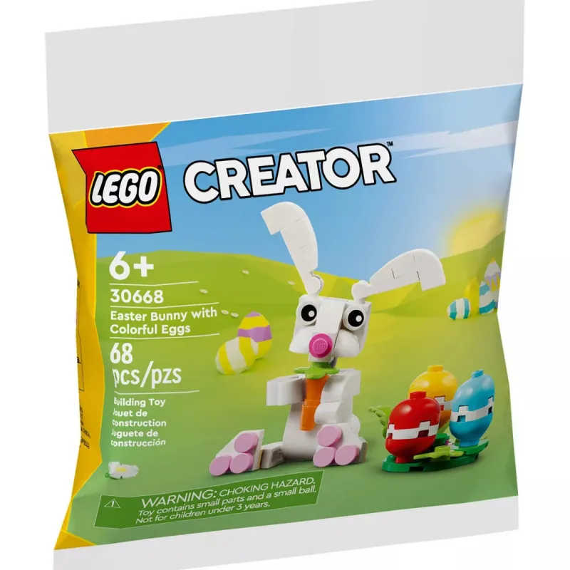 Lego Polybags>The Brick Show Shop Easter Bunny with Colorful Eggs - LEGO Creator Polybag Set (30668)
