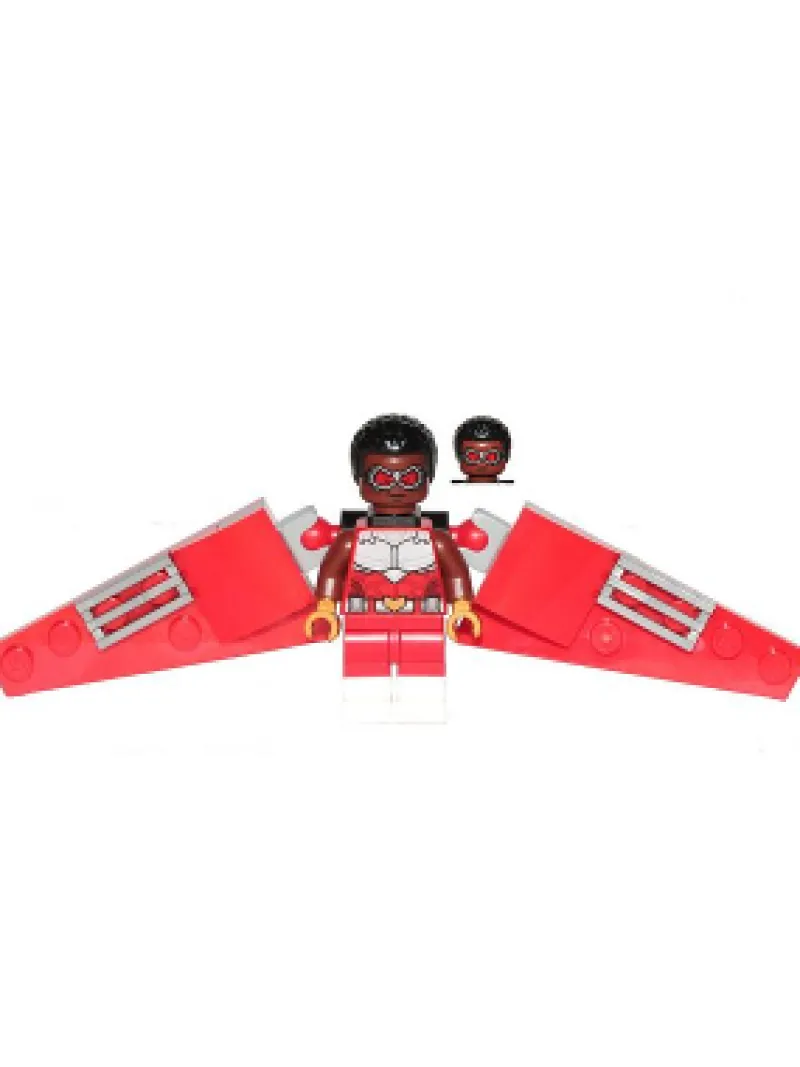 Marvel>The Brick Show Shop Falcon (Red Brick Built Wings) - LEGO Marvel Minifigure (2021)