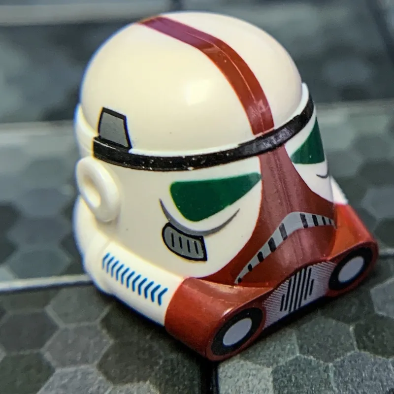 Clone Army Customs>The Brick Show Shop Flame Clone Trooper Helmet (Red, Phase 3) - Clone Army Customs