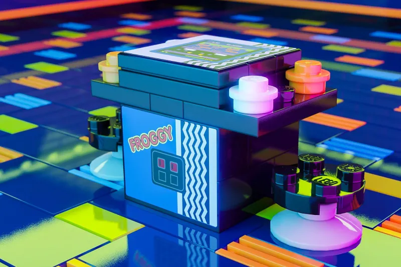 B3 Customs | Arcade>The Brick Show Shop Froggy (Cocktail Style) - B3 Customs Arcade Machine