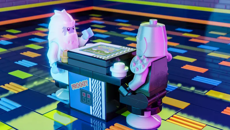 B3 Customs | Arcade>The Brick Show Shop Froggy (Cocktail Style) - B3 Customs Arcade Machine