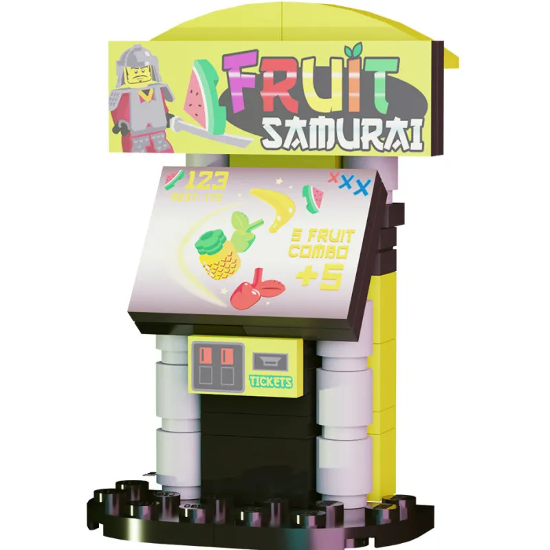 B3 Customs | Arcade>The Brick Show Shop Fruit Samurai Arcade Building Set made using LEGO parts - B3 Customs