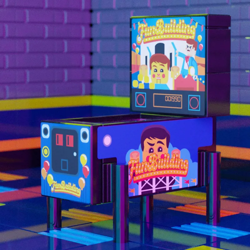 B3 Customs | Arcade>The Brick Show Shop Fun Building - B3 Customs Pinball Arcade Machine Building Set