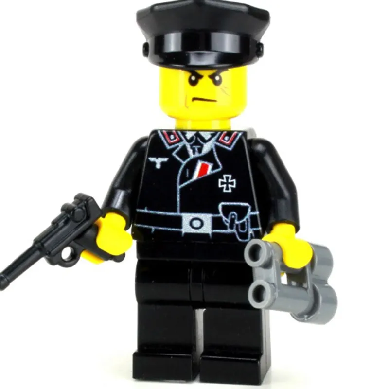 Custom Lego Military Minifigures>The Brick Show Shop German WW2 Panzer Tank Commander - Custom LEGO Military Minifig
