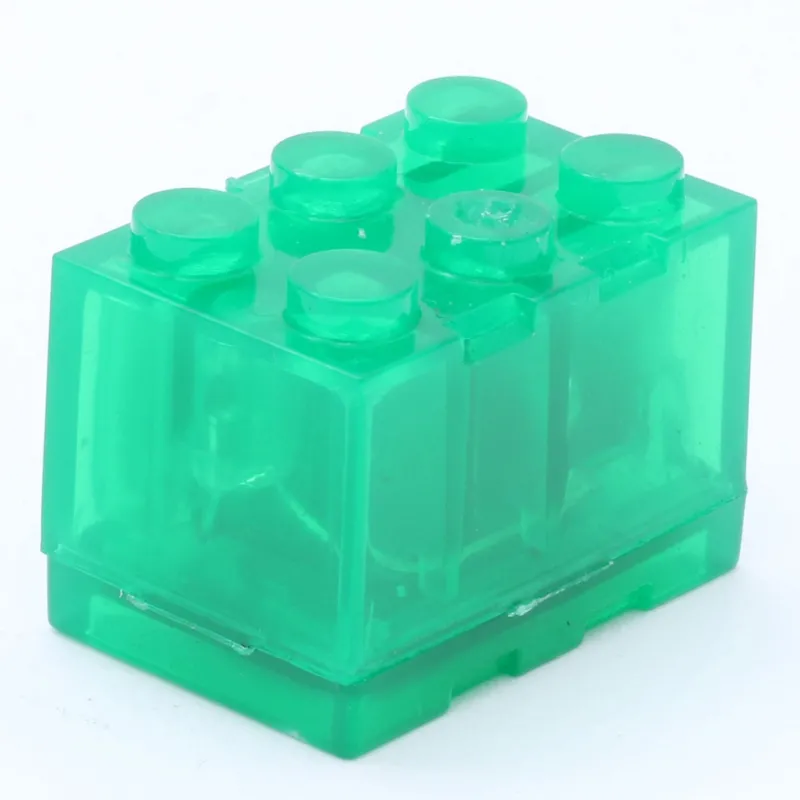 Lego Lighting>The Brick Show Shop Green Light-Up 2x3 Brick (Green Light) - Compatible w/ LEGO