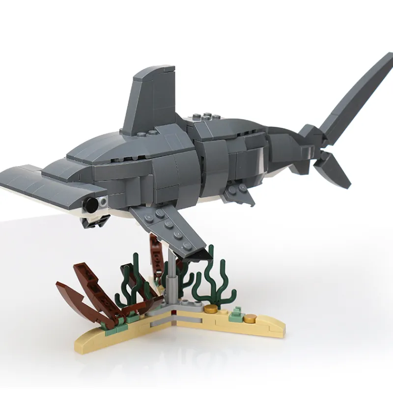 B3 Customs>The Brick Show Shop Hammerhead Shark Building Set made with LEGO parts - B3 Customs