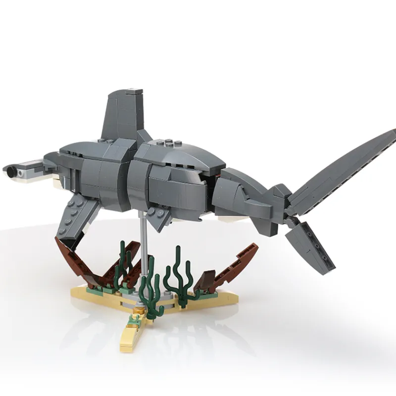 B3 Customs>The Brick Show Shop Hammerhead Shark Building Set made with LEGO parts - B3 Customs