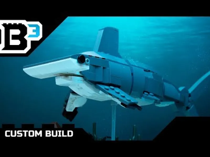 B3 Customs>The Brick Show Shop Hammerhead Shark Building Set made with LEGO parts - B3 Customs