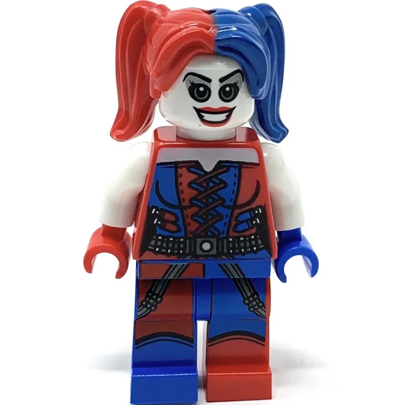 Dc Comics>The Brick Show Shop Harley Quinn (Blue/Red Pigtails) - LEGO DC Comics Minifigure (2016)