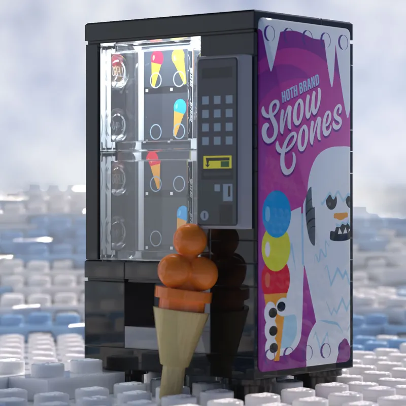Vending Machines>The Brick Show Shop Hoth Snowcones Minifig Vending Machine Building Set made using LEGO pa