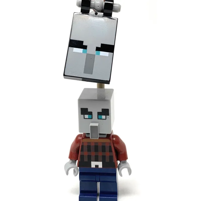 Minecraft>The Brick Show Shop Illager (Banner, Black Legs) - LEGO Minecraft Minifigure (2020)