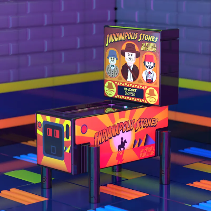 B3 Customs | Arcade>The Brick Show Shop Indiana Stones - B3 Customs Pinball Arcade Machine Building Set made u