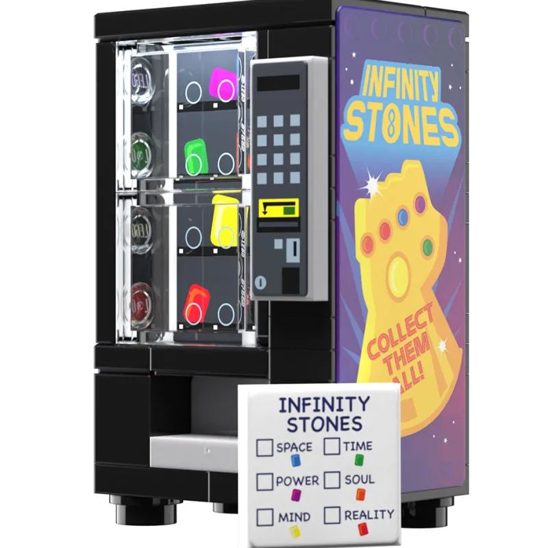 B3 Customs>The Brick Show Shop Infinity Stones Vending Machine Custom Building Set made using LEGO pa