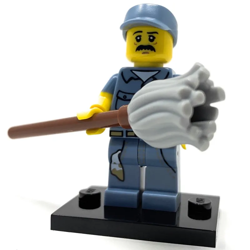 Collectible Minifigures>The Brick Show Shop Janitor - LEGO Series 15 Collectible Minifigure (2016)