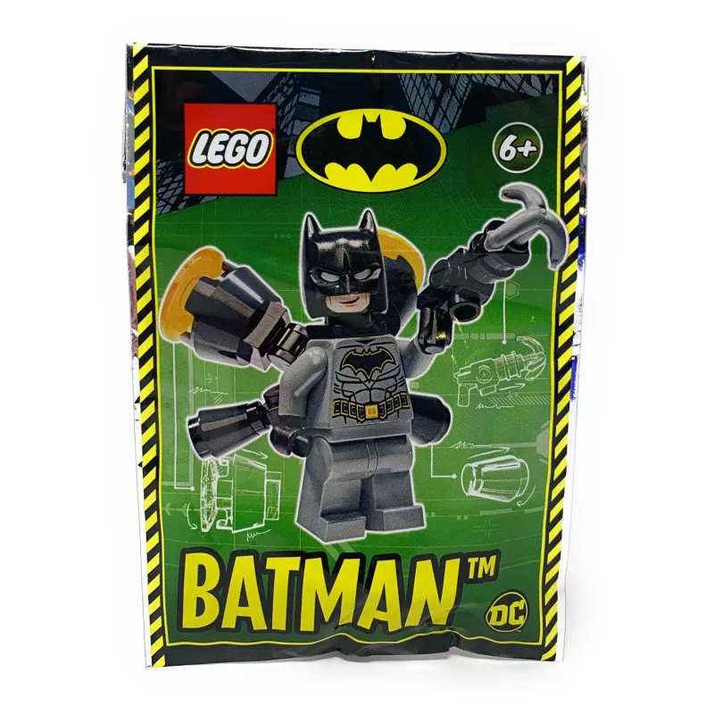 Dc Comics | Lego Polybags>The Brick Show Shop LEGO Batman w/ Rock Pack Minifigure DC Comics Foil Polybag Pack (21211