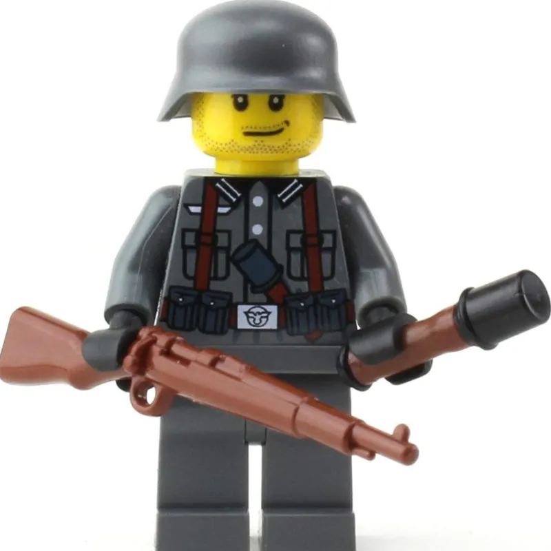 Custom Lego Military Minifigures>The Brick Show Shop LEGO German Kar98 WW2 Soldier - Custom LEGO Military Minifigure