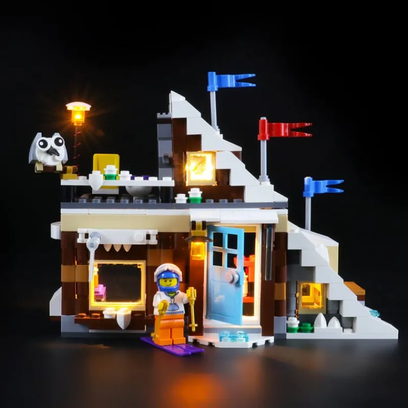 Lego Lighting>The Brick Show Shop Lights for LEGO Modular Winter Vacation Set (31080) - BriksMax