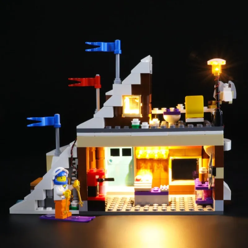 Lego Lighting>The Brick Show Shop Lights for LEGO Modular Winter Vacation Set (31080) - BriksMax