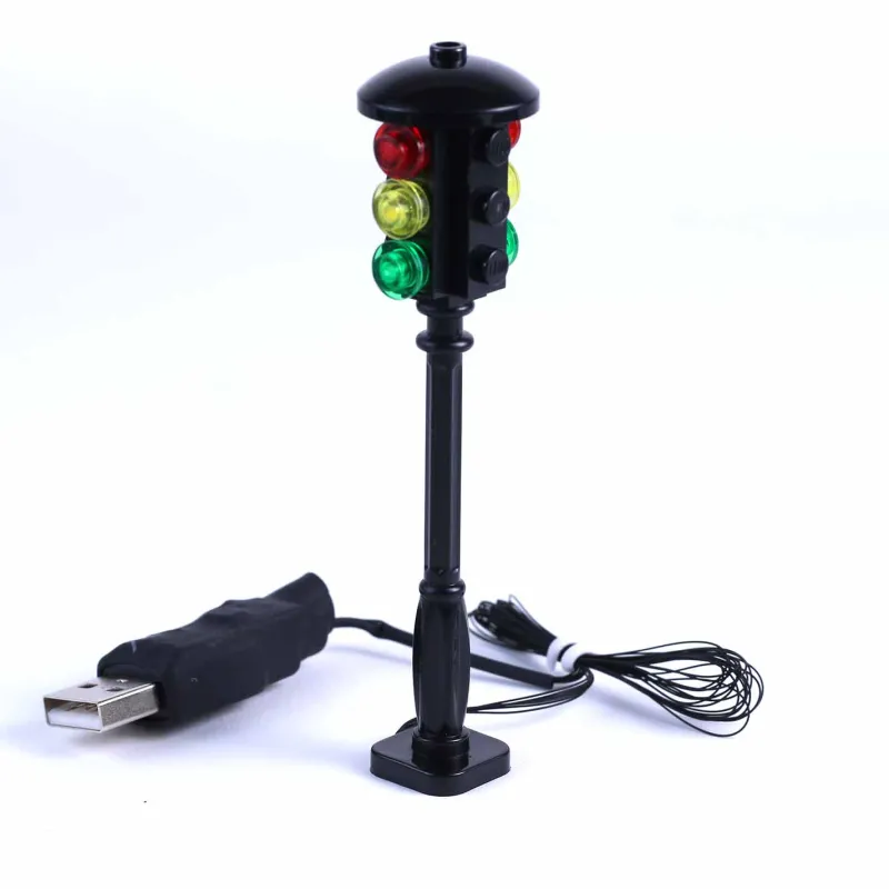Lego Lighting>The Brick Show Shop Light-Up Double Traffic Light for LEGO Layouts