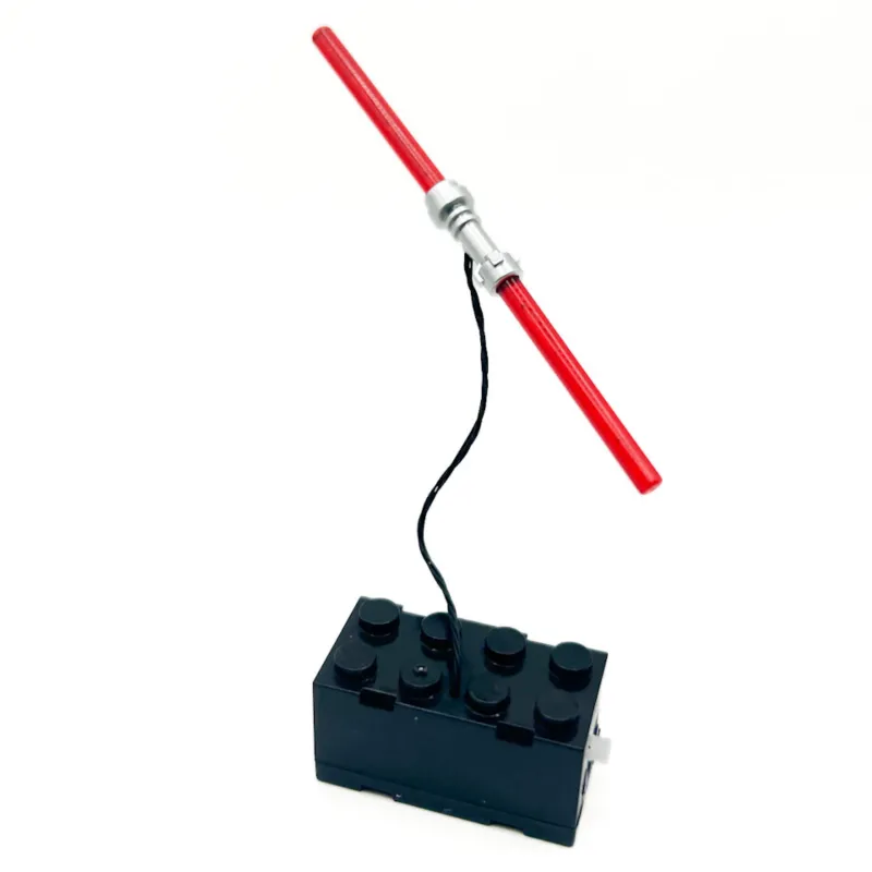 Lego Lighting>The Brick Show Shop Light-Up Minifigure Lightsaber (Double-Bladed Red) - Custom LEGO