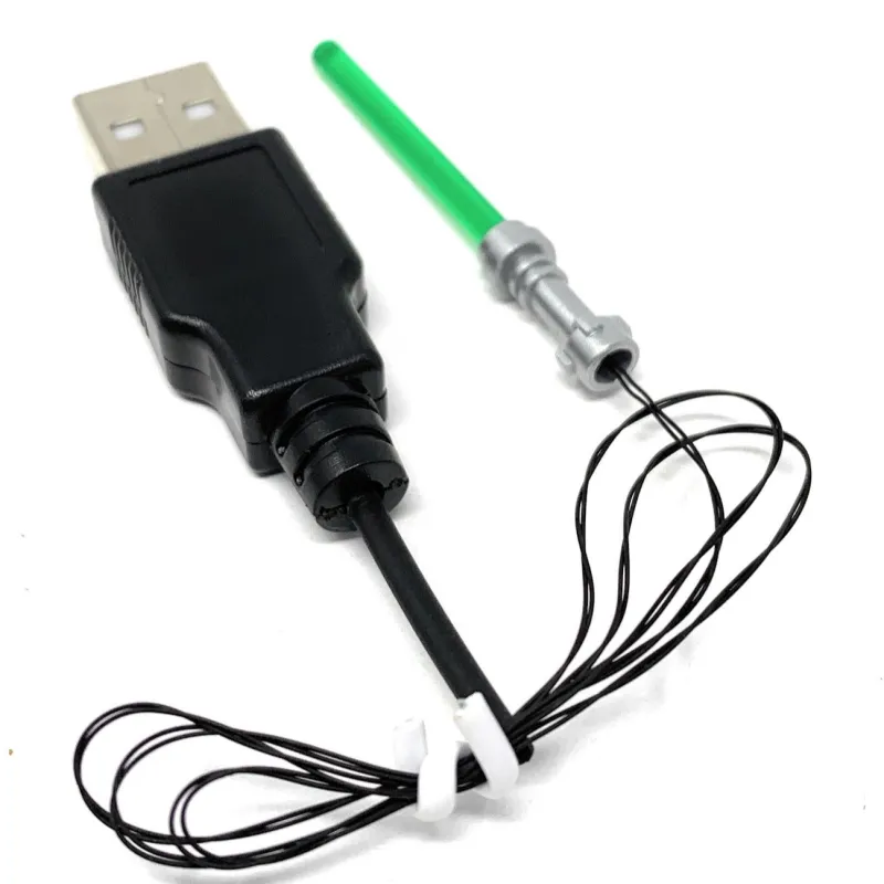 Lego Lighting>The Brick Show Shop Light-Up Minifigure Lightsaber (Green) - Custom LEGO