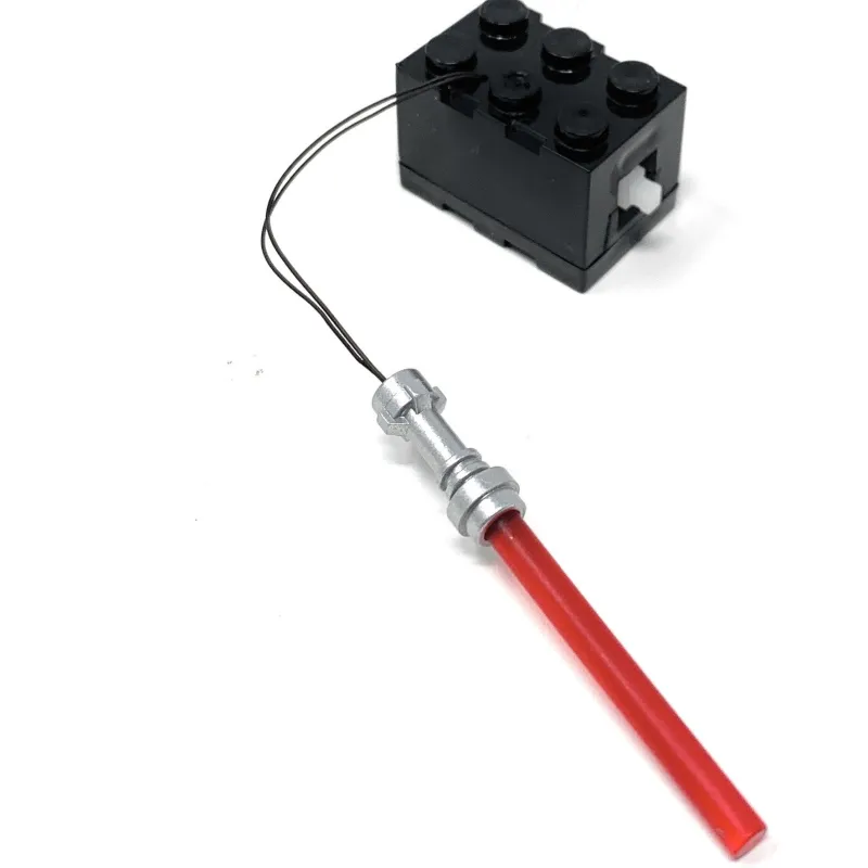 Lego Lighting>The Brick Show Shop Light-Up Minifigure Lightsaber (Red) - Custom LEGO