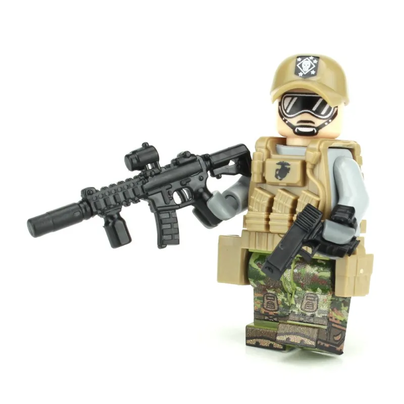 Custom Lego Military Minifigures>The Brick Show Shop Marine Raider Special Forces - Custom LEGO Military Minifigure