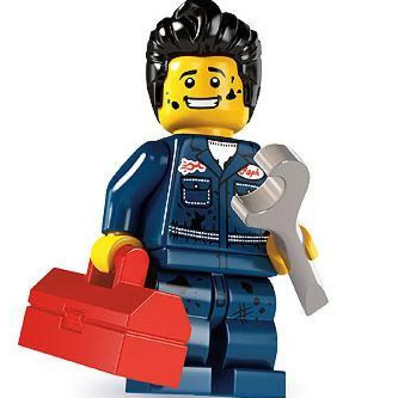 Collectible Minifigures>The Brick Show Shop Mechanic - LEGO Series 6 Collectible Minifigure (2012)