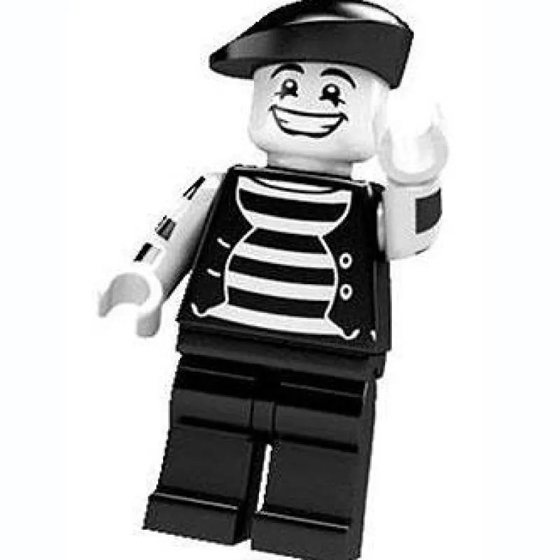 Collectible Minifigures>The Brick Show Shop Mime Artist - Series 2 LEGO Collectible Minifigure (2010)