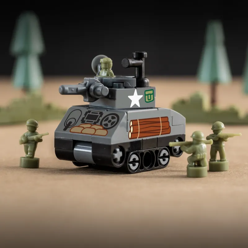 B3 Customs | Military>The Brick Show Shop Nano M4 Sherman WW2 Tank - Custom Military Set
