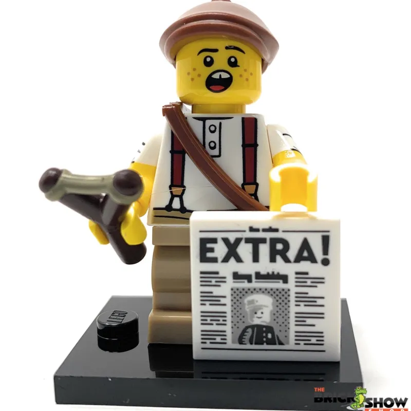 Collectible Minifigures>The Brick Show Shop Newspaper Kid - LEGO Collectible Minifigure 66733 (Series 24) (2023)