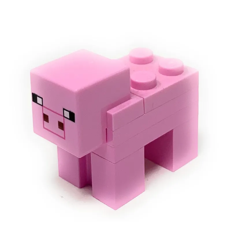 Minecraft>The Brick Show Shop Pig (Bright Pink) - LEGO Minecraft Minifigure (2020)