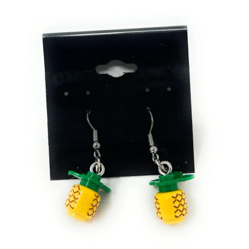 B3 Customs | Lego Jewelry>The Brick Show Shop Pineapple Earrings made from LEGO parts - B3 Customs
