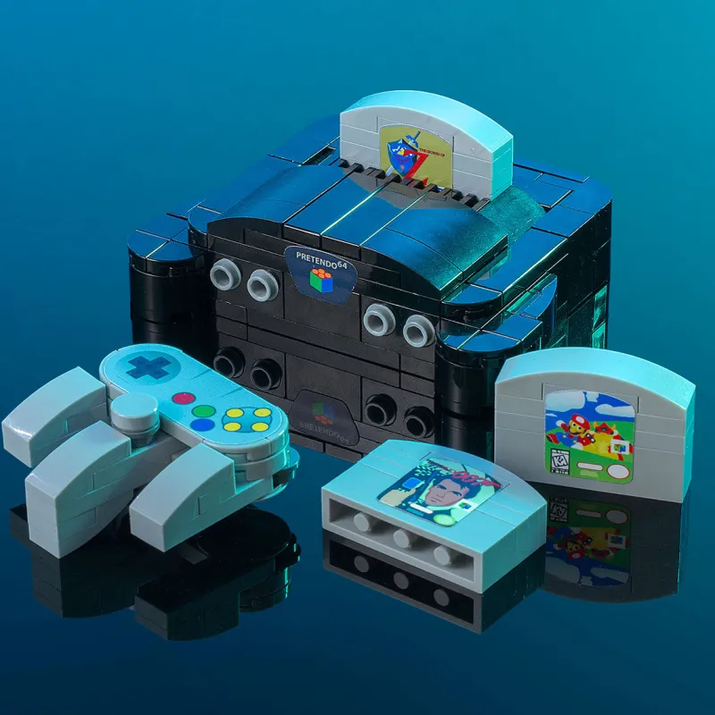 B3 Customs | Video Game Consoles>The Brick Show Shop Pretendo 64 - Custom Classic Video Game Console Set made using LEGO pa