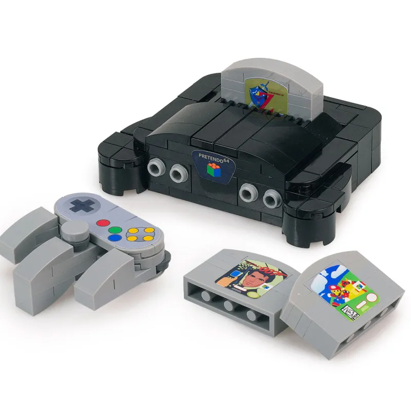 B3 Customs | Video Game Consoles>The Brick Show Shop Pretendo 64 - Custom Classic Video Game Console Set made using LEGO pa