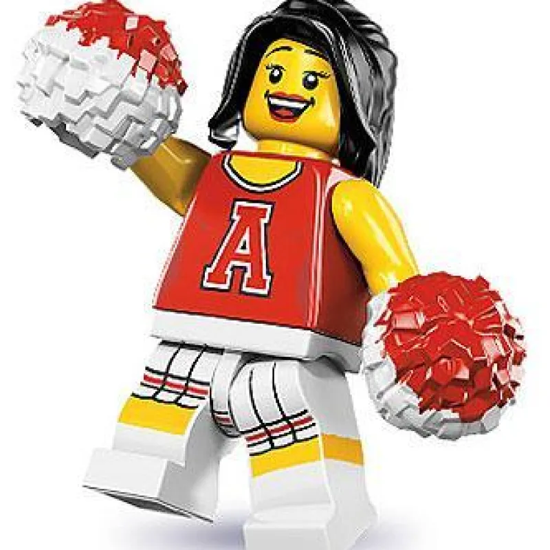 Collectible Minifigures>The Brick Show Shop Red Cheerleader - LEGO Series 8 Collectible Minifigure (2012)