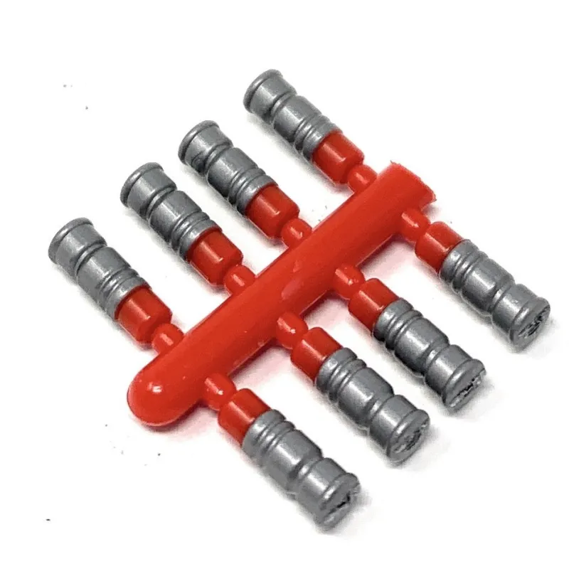Brickarms>The Brick Show Shop Reloaded M40 HEDP Grenade 8-Pack (Silver/Red) - BrickArms, LEGO compatible